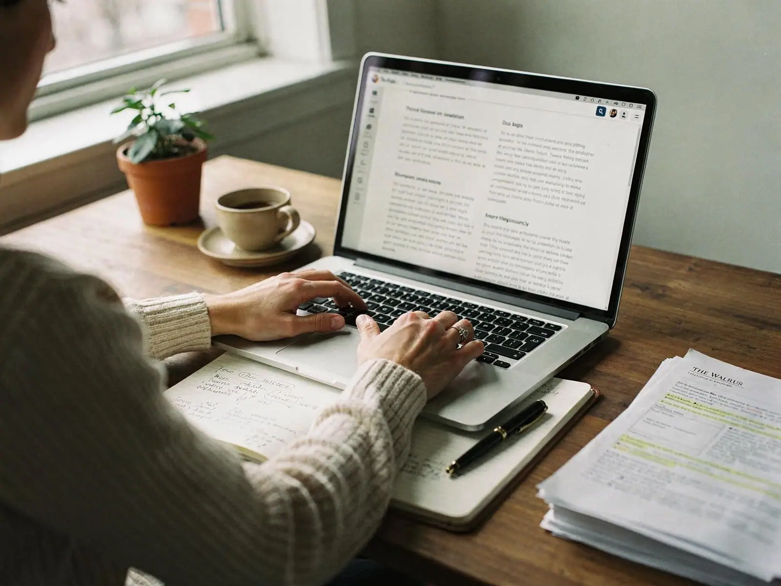 Drafting a strata management RFP at a desk